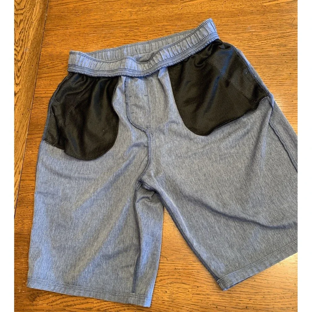Hurley Boys Sz 18/20 Swimsuit Swim Trunks Drawstring Elastic Waist Blue Surf